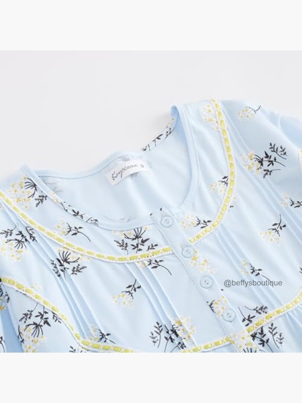 Women's 100% Cotton Lightweight Short Sleeve Nightgown Loungewear - Picture 4 of 7
